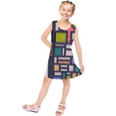 Door Stained Glass Stained Glass Kids  Tunic Dress by Pakrebo