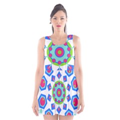 Mandala Geometric Design Pattern Scoop Neck Skater Dress by Pakrebo