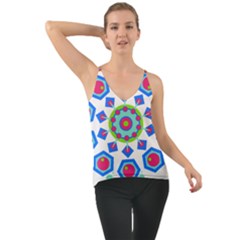 Mandala Geometric Design Pattern Chiffon Cami by Pakrebo