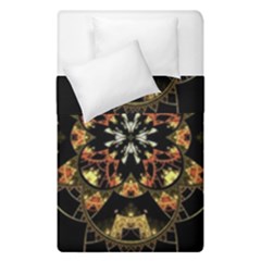 Fractal Stained Glass Ornate Duvet Cover Double Side (single Size) by Pakrebo
