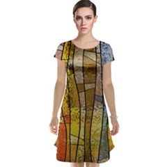 Stained Glass Window Colorful Cap Sleeve Nightdress