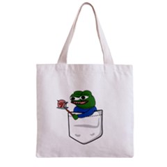 Apu Apustaja Roasting A Snail On A Campfire Pepe The Frog Pocket Tee Kekistan Zipper Grocery Tote Bag by snek