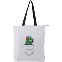 Apu Apustaja Crying Pepe The Frog Pocket Tee Kekistan Double Zip Up Tote Bag by snek