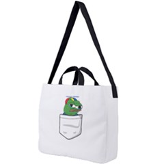 Apu Apustaja Crying Pepe The Frog Pocket Tee Kekistan Square Shoulder Tote Bag by snek