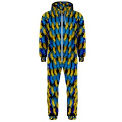 Flowers Coming From Above Ornate Decorative Hooded Jumpsuit (men) 