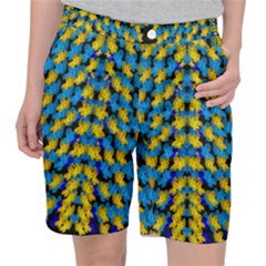 Flowers Coming From Above Ornate Decorative Pocket Shorts by pepitasart