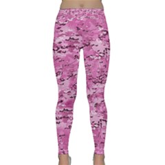 Pink Camouflage Army Military Girl Classic Yoga Leggings by snek