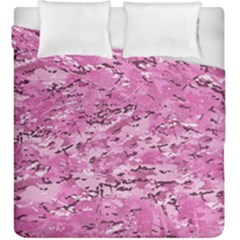 Pink Camouflage Army Military Girl Duvet Cover Double Side (king Size) by snek