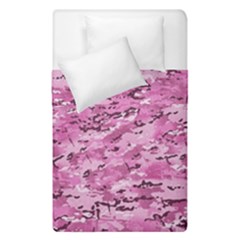 Pink Camouflage Army Military Girl Duvet Cover Double Side (single Size) by snek