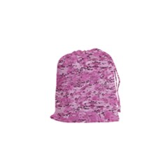 Pink Camouflage Army Military Girl Drawstring Pouch (xs) by snek