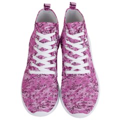 Pink Camouflage Army Military Girl Men s Lightweight High Top Sneakers by snek