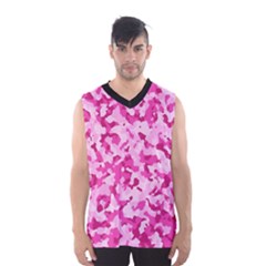 Standard Pink Camouflage Army Military Girl Funny Pattern Men s Basketball Tank Top by snek