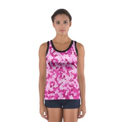 Standard Pink Camouflage Army Military Girl Funny Pattern Sport Tank Top  by snek