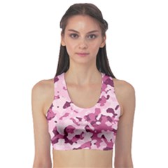 Standard Violet Pink Camouflage Army Military Girl Sports Bra by snek