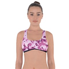 Standard Violet Pink Camouflage Army Military Girl Got No Strings Sports Bra by snek