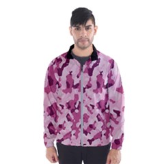 Standard Violet Pink Camouflage Army Military Girl Windbreaker (men) by snek