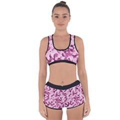Standard Violet Pink Camouflage Army Military Girl Racerback Boyleg Bikini Set by snek