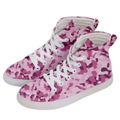 Standard Violet Pink Camouflage Army Military Girl Men s Hi-top Skate Sneakers by snek