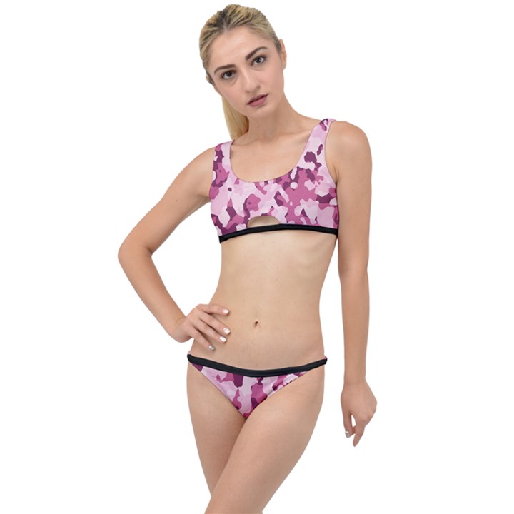 Standard Violet Pink Camouflage Army Military Girl The Little Details Bikini Set