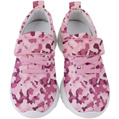Standard Violet Pink Camouflage Army Military Girl Kids  Velcro Strap Shoes by snek