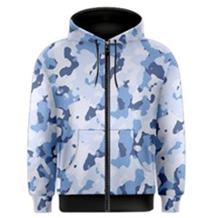 Standard Light Blue Camouflage Army Military Men s Zipper Hoodie by snek