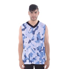 Standard Light Blue Camouflage Army Military Men s Basketball Tank Top by snek