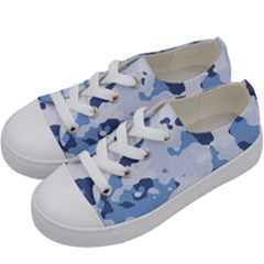 Standard light blue Camouflage Army Military Kids  Low Top Canvas Sneakers