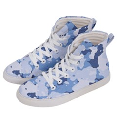Standard light blue Camouflage Army Military Men s Hi-Top Skate Sneakers