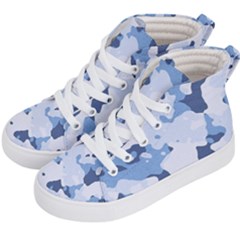 Standard light blue Camouflage Army Military Kids  Hi-Top Skate Sneakers