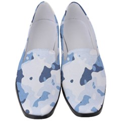 Standard light blue Camouflage Army Military Women s Classic Loafer Heels