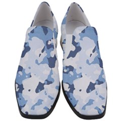 Standard light blue Camouflage Army Military Slip On Heel Loafers