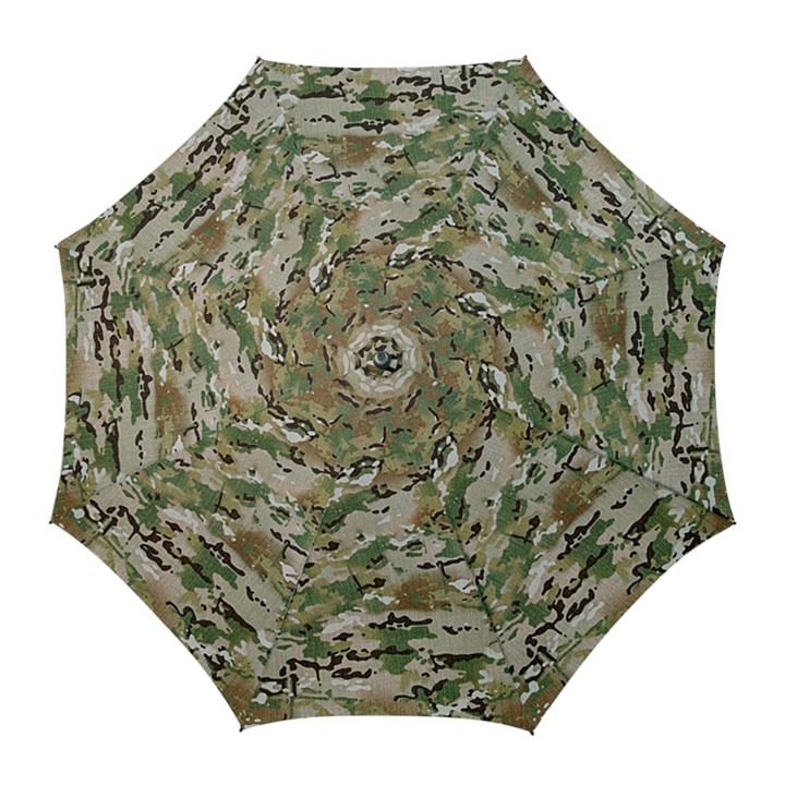 Wood camouflage military army green khaki pattern Golf Umbrellas