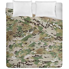 Wood Camouflage Military Army Green Khaki Pattern Duvet Cover Double Side (california King Size) by snek