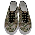 Wood camouflage military army green khaki pattern Men s Classic Low Top Sneakers View1