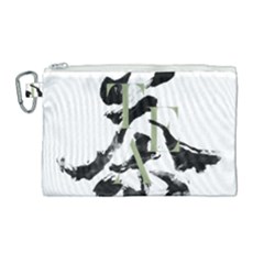 Tea Calligraphy Canvas Cosmetic Bag (large) by EMWdesign