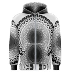 Mandala Calming Coloring Page Men s Zipper Hoodie by Pakrebo