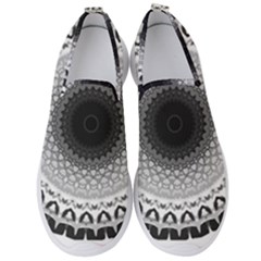 Mandala Calming Coloring Page Men s Slip On Sneakers by Pakrebo