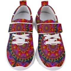 Kaleidoscope Pattern Ornament Kids  Velcro Strap Shoes by Pakrebo