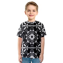 Kaleidoscope Mandala Art Kids  Sport Mesh Tee