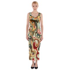Abstract Background Pattern Art Fitted Maxi Dress by Pakrebo