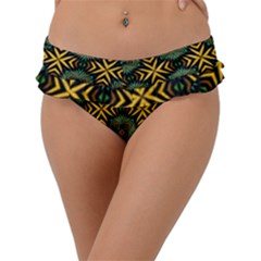 Kaleidoscope Pattern Seamless Frill Bikini Bottom