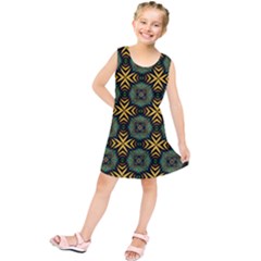 Kaleidoscope Pattern Seamless Kids  Tunic Dress