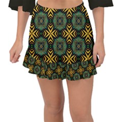 Kaleidoscope Pattern Seamless Fishtail Mini Chiffon Skirt