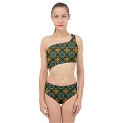 Kaleidoscope Pattern Seamless Spliced Up Two Piece Swimsuit