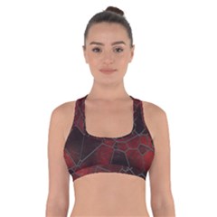 Mosaic Glass Glass Mosaic Colorful Cross Back Sports Bra by Pakrebo