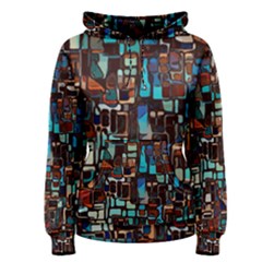 Stained Glass Mosaic Abstract Women s Pullover Hoodie by Pakrebo