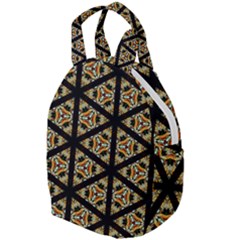 Pattern Stained Glass Triangles Travel Backpacks by Pakrebo