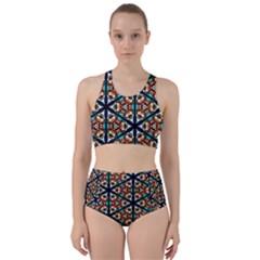 Church Window Stained Glass Texture Racer Back Bikini Set