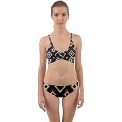 Native American Pattern Wrap Around Bikini Set by Valentinaart