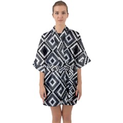 Native American Pattern Quarter Sleeve Kimono Robe by Valentinaart